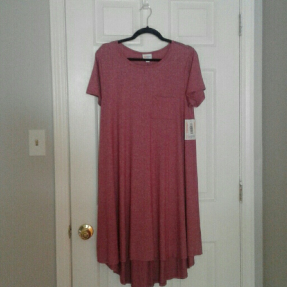 Lularoe Carly heathered Pink medium NWT